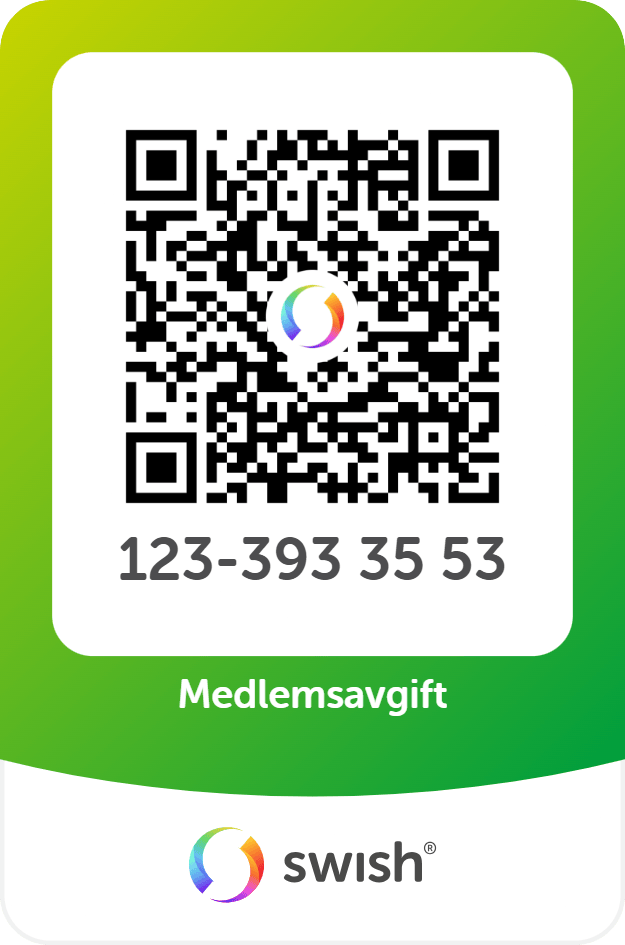 Medlemsavgift QR-kod för medlemsavgift, kalenderår